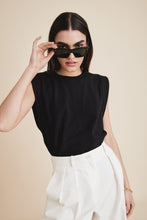 Load image into Gallery viewer, The Gimme That Shoulder Tee in Black